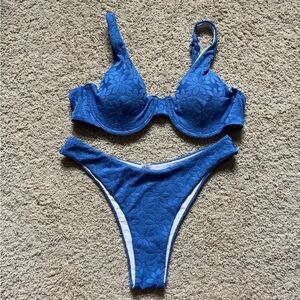 SHEIN Blue Floral Bikini Set
